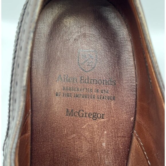 Allen Edmonds Men’s Size 12D McGregor Dark Brown Wingtip Derby Dress Shoes - Picture 10 of 12